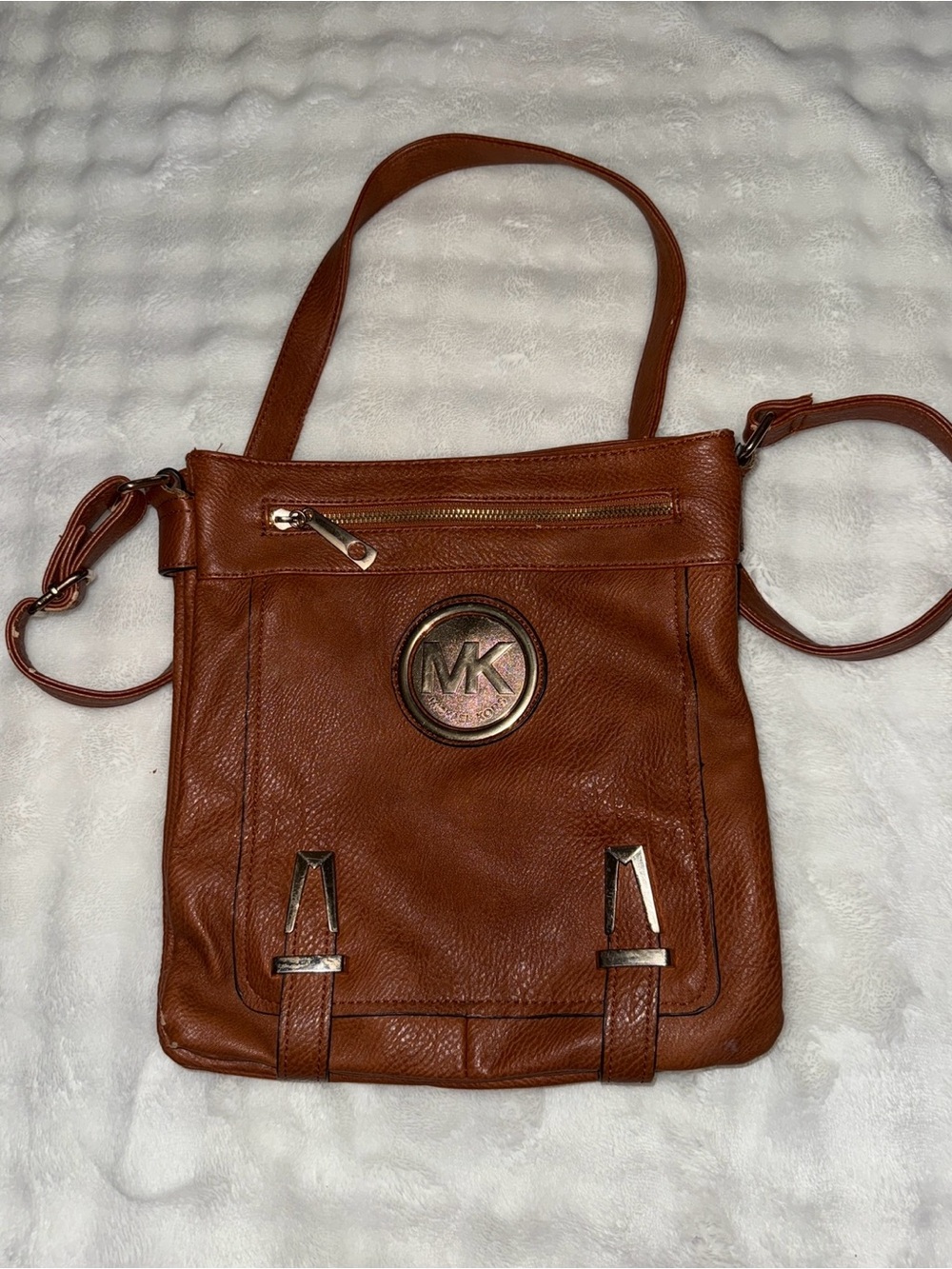 Michael Kors Brown Leather Crossbody Bag